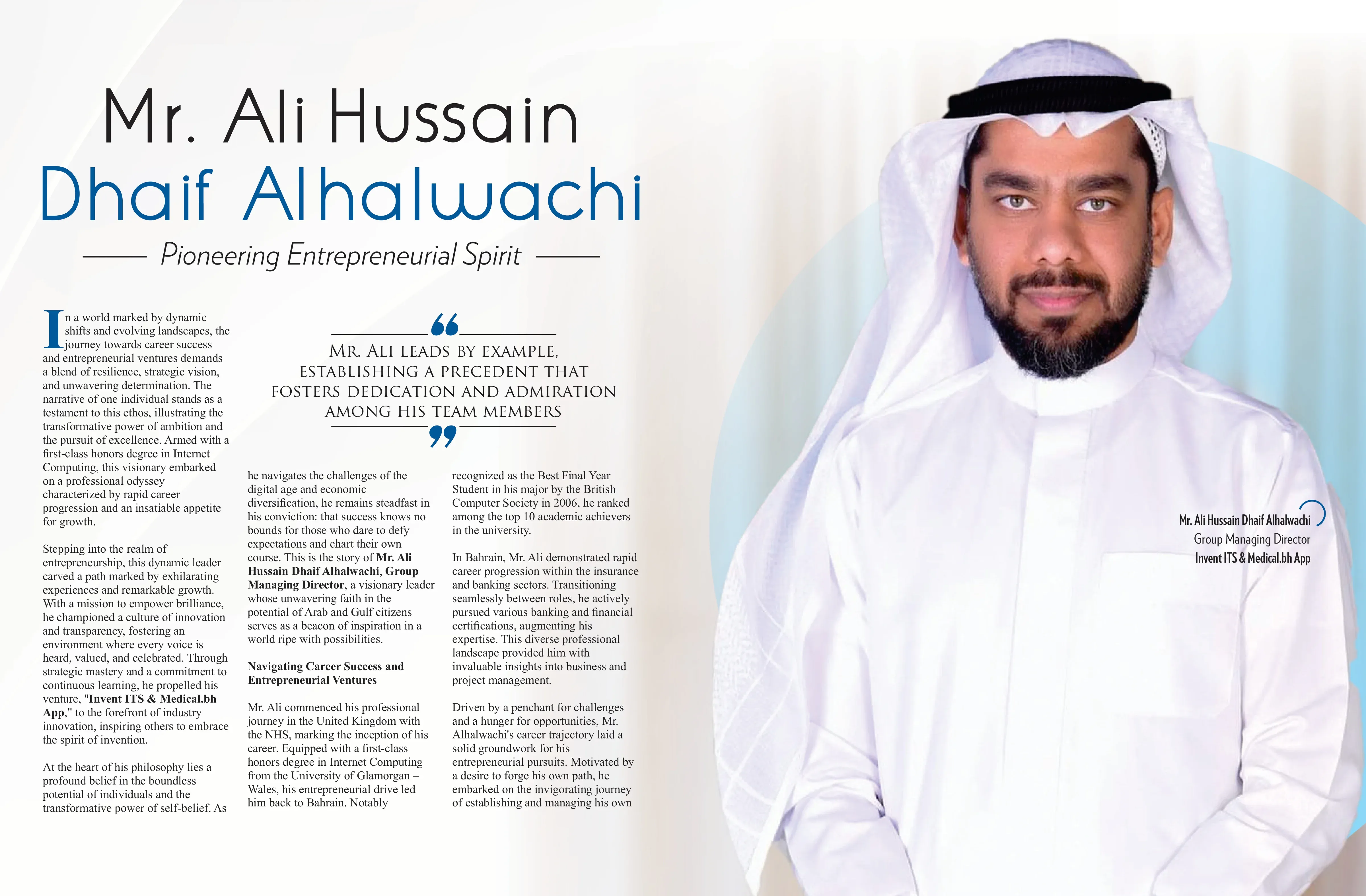 Mr. Ali Hussain Dhaif Alhalwachi: Pioneering Entrepreneurial Spirit preview