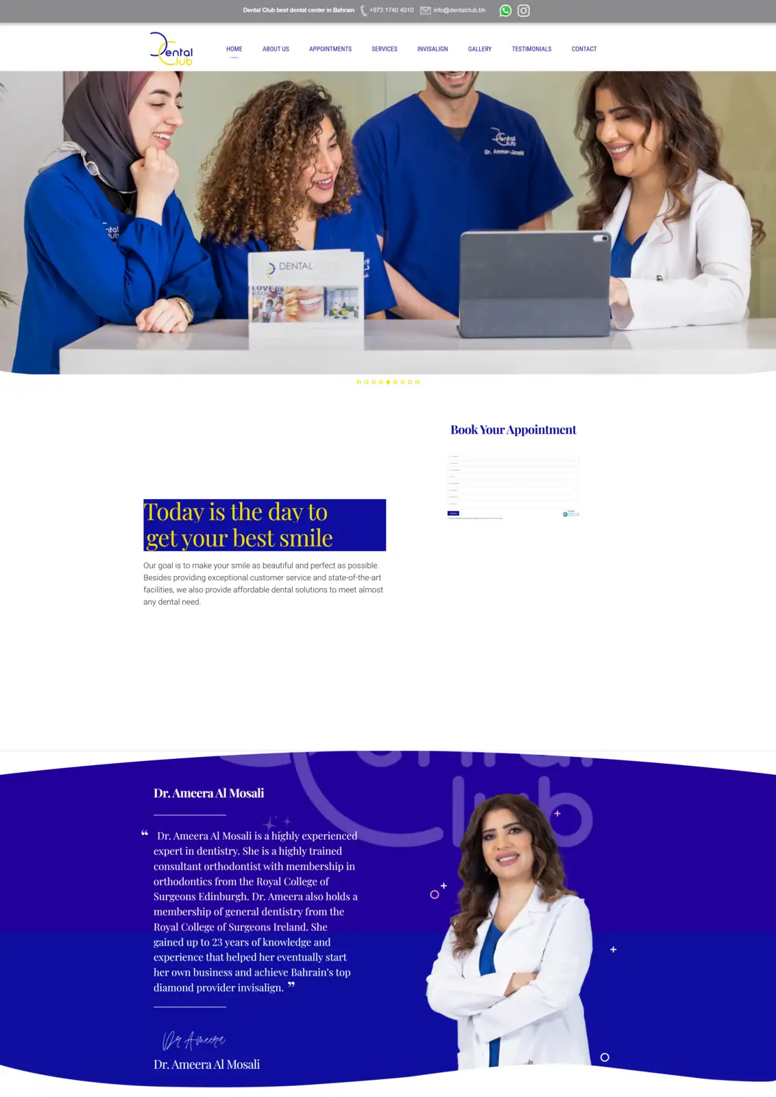 Dental Club Specialist Center Website