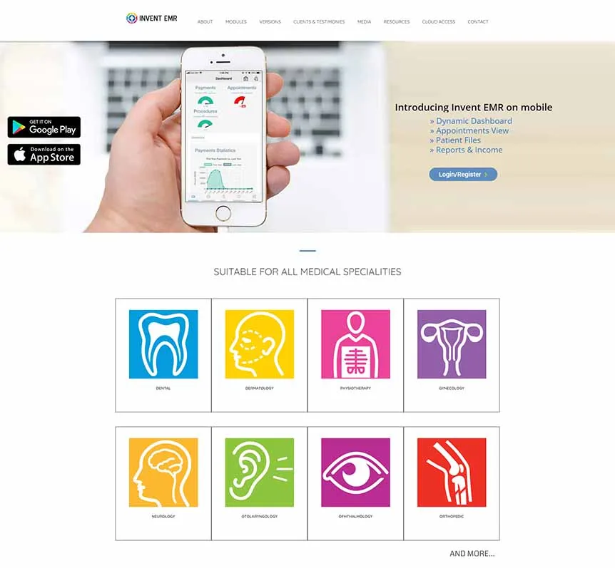 Invent Medical Website