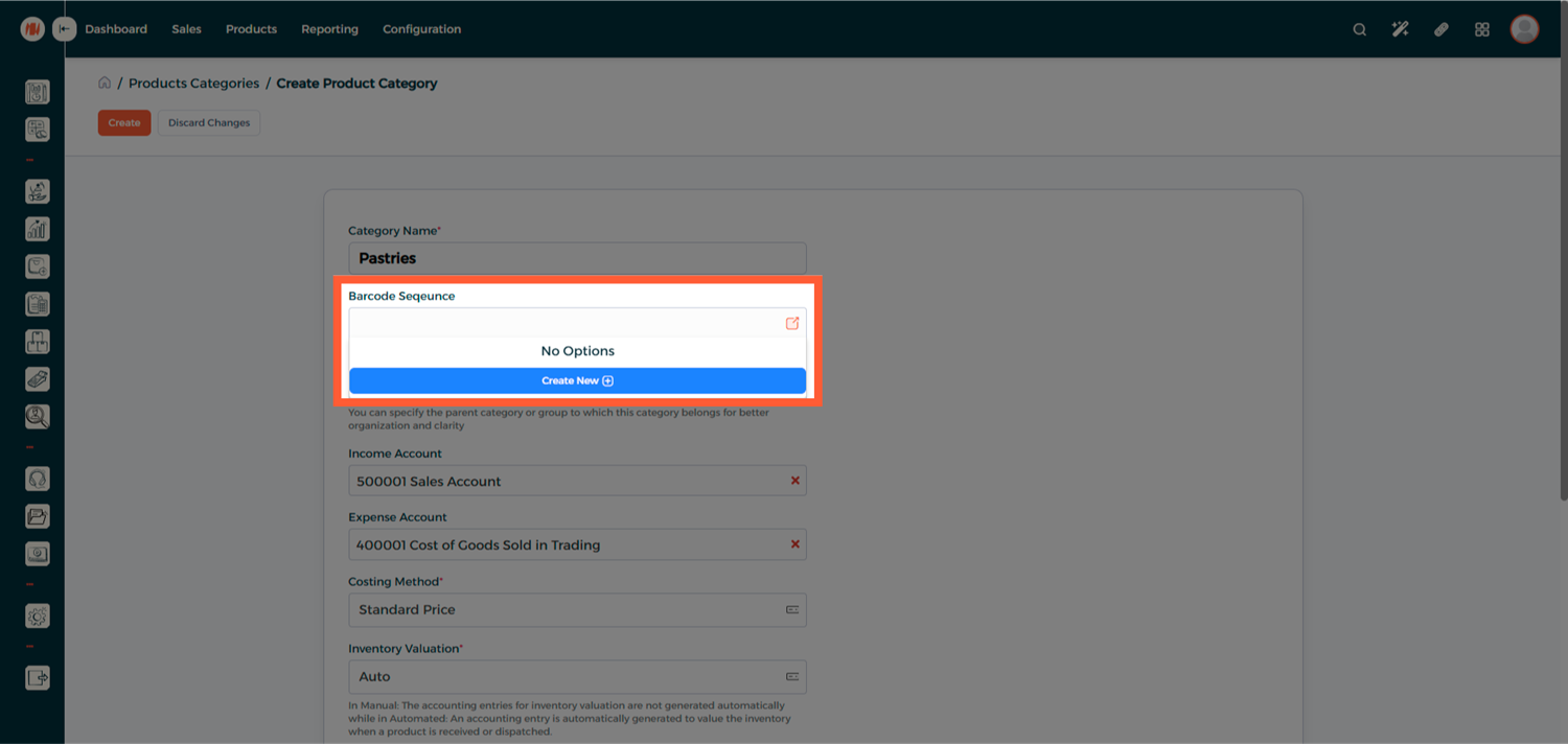 Step 1 - Create Category Barcode