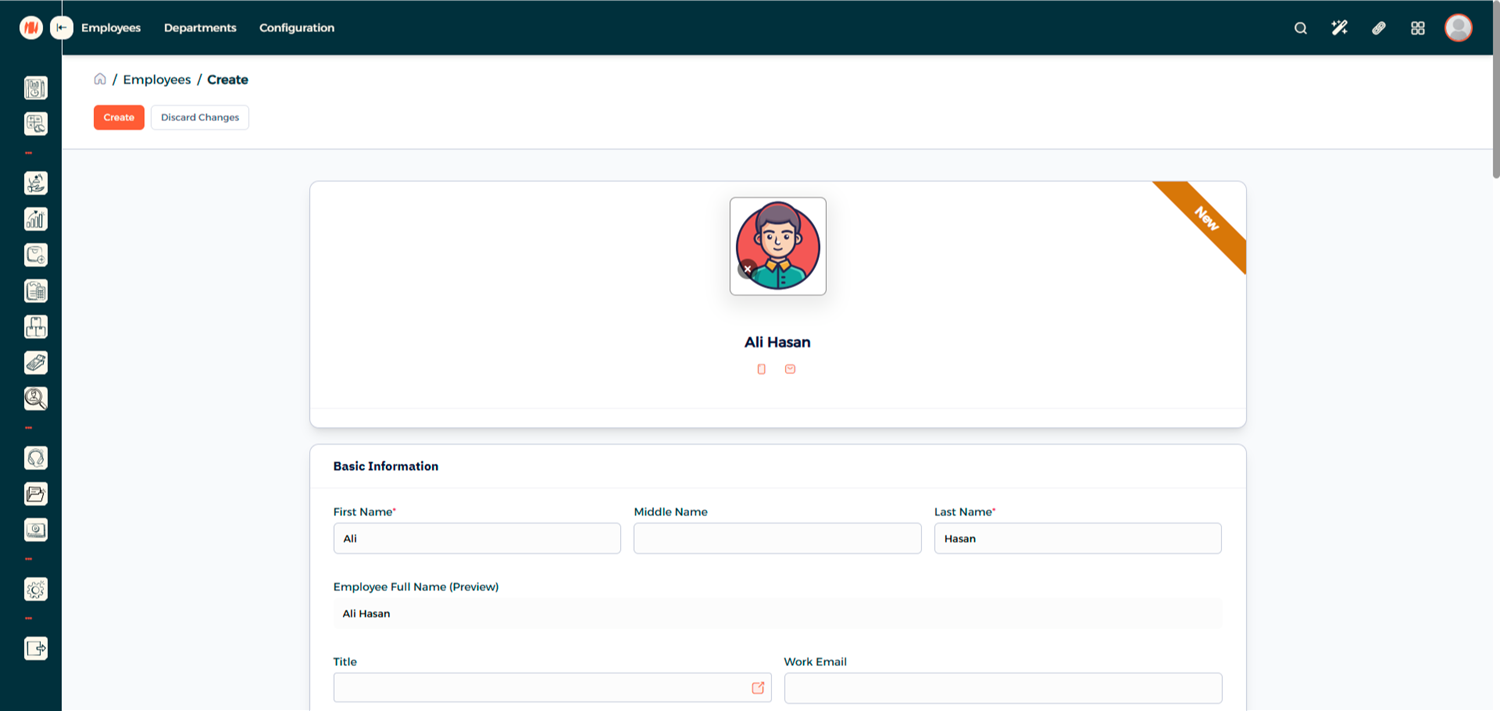 Step 2 - Create Employee Profile