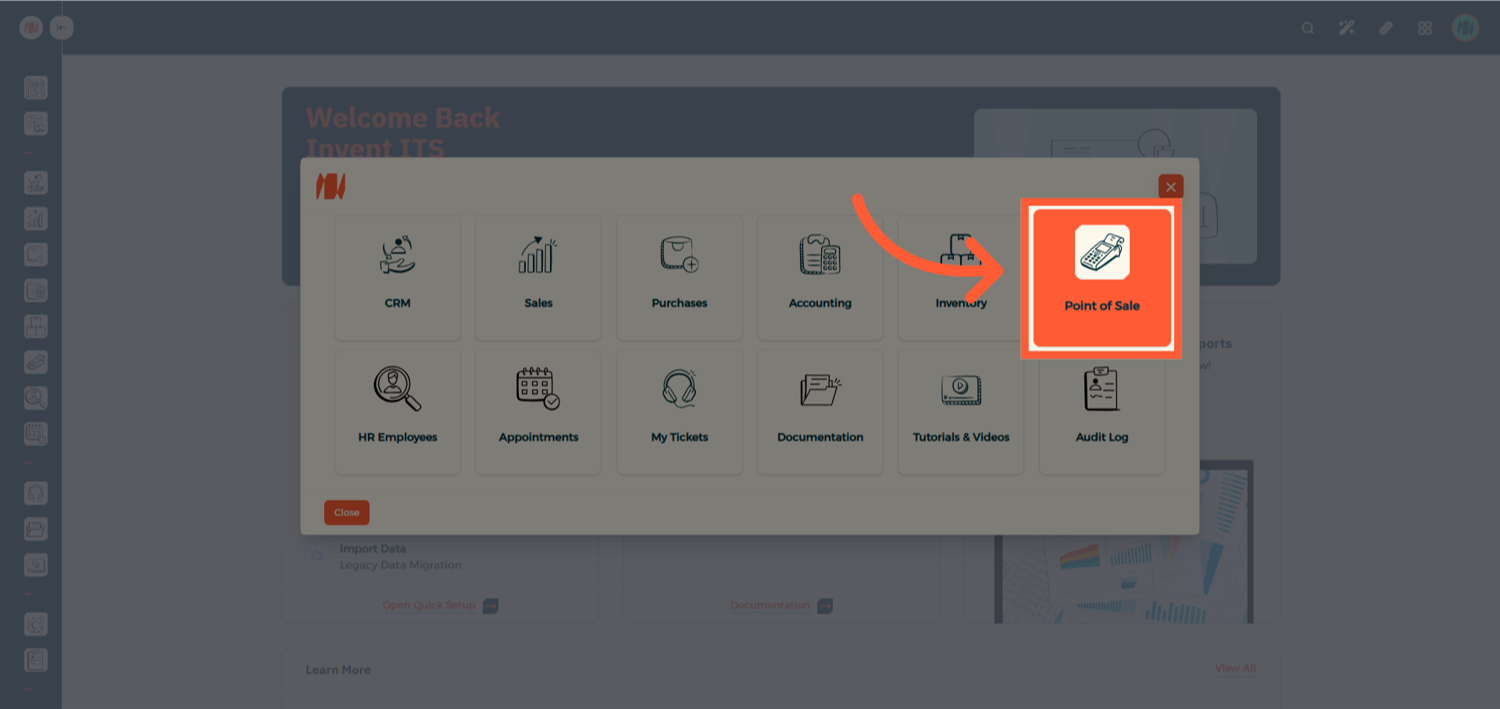 Step 2 - Enter POS Session